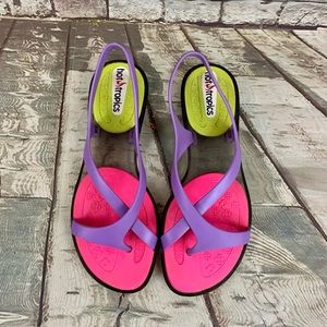 Hot Tropics Purple dijean Jelly-Rubber Shoes Sz 8